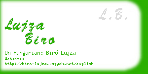 lujza biro business card